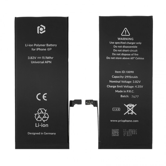 Prio Battery for iPhone 6s Plus 2750 mAh Apple Parts