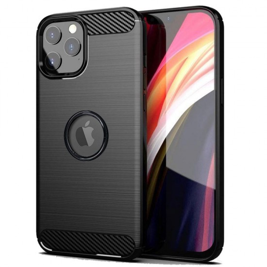 Forcell Carbon Case for iPhone 13 Mini - Black Apple Cases Mobile