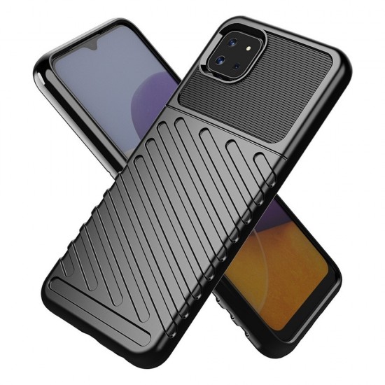 Forcell Thunder Θήκη Σιλικόνης Ενισχυμένη για Samsung Galaxy A22 5G (EU Version) - Μαύρο Samsung Θήκες Κινητών