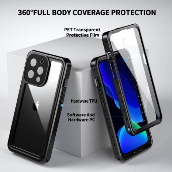 REDPEPPER PRO Series Drop-proof IP68 Waterproof Scratch Resistant Transparent Phone Case for iPhone 13 Pro 6.1 inch Apple Cases Mobile