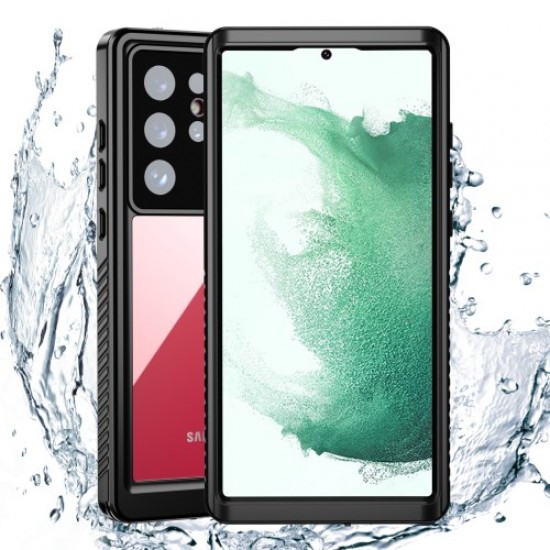 REDPEPPER FS Series Transparent Waterproof Hybrid Phone Back Case for Samsung Galaxy S22 Ultra 5G [Support Fingerprint Unlock] I Samsung Cases Mobile