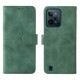 Skin-touch Feeling Phone Case for Realme C31. PU Leather + TPU Full Protection Cover with Stand Wallet - Green Oppo Realme Cases Mobile