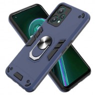 Υβριδική Θήκη TPU με Πλαστικό με Μεταλλικό Δαχτυλίδι Κρατήματος για Realme 9 Pro 5G / V25 - Σκούρο Μπλε