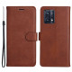 KT Leather Series-2 for Realme 9 Pro+ Wallet Style PU Leather Flip Phone Case Magnetic Closure Handbag Stand Folio Cover with Wrist Strap - Brown Oppo Realme Cases Mobile