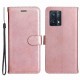 KT Leather Series-2 for Realme 9 Pro+ Wallet Style PU Leather Flip Phone Case Magnetic Closure Handbag Stand Folio Cover with Wrist Strap - Rose Gold Oppo Realme Cases Mobile