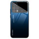 For Xiaomi Poco X4 Pro 5G Shockproof Protective Shell. Gradient Color Tempered Glass Back + Soft TPU Edge Phone Case - Blue/Black XIAOMI Cases Mobile