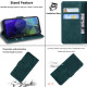 Solid Color Phone Case for Xiaomi Redmi 10C. PU Leather Stand Wallet Cover TPU Inner Phone Shell - Green XIAOMI Cases Mobile