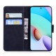 Solid Color Phone Case for Xiaomi Redmi 10C. PU Leather Stand Wallet Cover TPU Inner Phone Shell - Black XIAOMI Cases Mobile