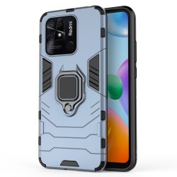 Θήκη Σιλικόνης TPU με Δαχτυλίδι που Κάνει Βάση Στήριξης για Xiaomi Redmi 10C - Σκούρο Μπλε