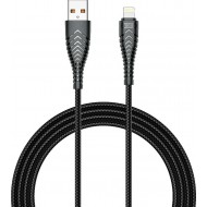 Veger V105 Cable lightning 2.4A 1.2m - Black