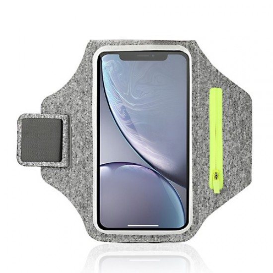 Universal for 6.7-inch Phones and Below Sports Armband Phone Case Mobile Phone Arm Bag for Running Cycling - Grey Universal Cases for Smartphones