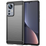 Θήκη Σιλικόνης TPU Carbon Fiber Brushed για Xiaomi 12 Pro - Μαύρο