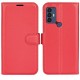 For TCL 30E/TCL 30 SE/TCL 306/TCL 305 PU Leather Folio Book Magnetic Cover Stand Feature Protective Litchi Texture Wallet Case - Red TCL Mobile Cases