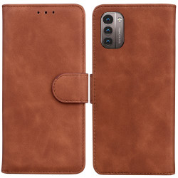 Flip Mobile Phone Bag Case for Nokia G11/G21 PU Leather Protective Phone Cover with Stand Wallet - Brown