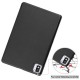 For TCL TAB 10s 9080G (2021) Drop-proof Trifold Stand PU Leather + PC Tablet Cover Case with Auto Wake/Sleep - Black TCL Tablet Cases