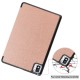 For TCL TAB 10s 9080G (2021) Drop-proof Trifold Stand PU Leather + PC Tablet Cover Case with Auto Wake/Sleep - Rose Gold TCL Tablet Cases