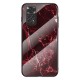 For Xiaomi Redmi Note 11 4G (Qualcomm) /Note 11S 4G Marble Pattern Shockproof Phone Case Tempered Glass + PC Back TPU Frame Shell - Blood Red Marble XIAOMI Cases Mobile