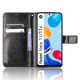 For Xiaomi Redmi Note 11 4G (Qualcomm) / Redmi Note 11S 4G Crazy Horse Texture PU Leather Wallet Phone Case Stand Feature Flip Folio Protective Shockproof Cover with Strap - Black XIAOMI Cases Mobile