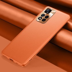 FUKELAI Stylish Textured PU Leather Coated TPU Scratch-resistant Wear-resistant Phone Case for Xiaomi Redmi Note 11 Pro 4G (Mediatek)/Redmi Note 11 Pro 5G (Qualcomm)+ - Orange FUKELAI Stylish Textured PU Leather Coated TPU Scratch-resistant Wear-resistant Phone Case for Xiaomi Redmi Note 11 Pro 4G (Mediatek)/Redmi Note 11 Pro 5G (Qualcomm)+ - Orange