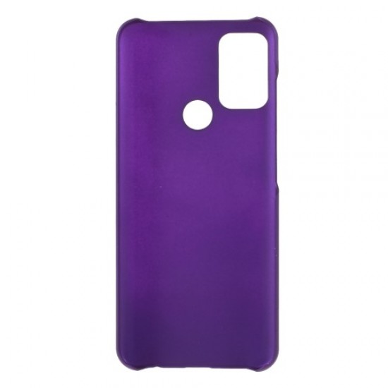 Well-Protected Glossy Rubberized PC Hard Phone Case for Motorola Moto G50 - Purple Motorola Cases Mobile