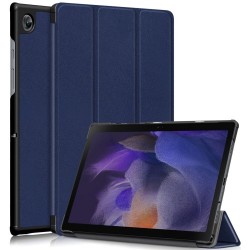 For Samsung Galaxy Tab A8 10.5 (2021) Anti-Fall Light Thin Premium Tri-Fold Stand Auto Wake / Sleep PU Leather Tablet Case Cover - Blue For Samsung Galaxy Tab A8 10.5 (2021) Anti-Fall Light Thin Premium Tri-Fold Stand Auto Wake / Sleep PU Leather Tablet Case Cover - Blue