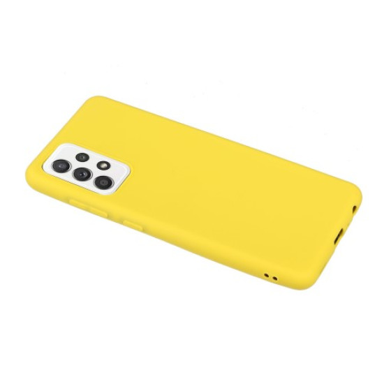 For Samsung Galaxy A53 5G Candy Color Matte TPU Phone Protective Case Anti-drop Back Cover - Yellow Samsung Cases Mobile