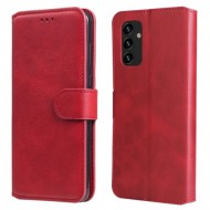 Θήκη Πορτοφόλι με Βάση Στήριξης (Όψη Δέρματος) για Samsung Galaxy A13 4G - Κόκκινο