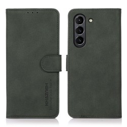 KHAZNEH Θήκη Πορτοφόλι με Βάση Στήριξης (Όψη Δέρματος) για Samsung Galaxy S21 FE / S21 Fan Edition - Πράσινο του Δάσους