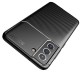Carbon Fiber Texture Precise Cut-Out Well-Protected TPU Phone Protector Cover for Samsung Galaxy S21 FE - Black Samsung Cases Mobile