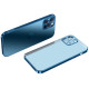 SULADA Θήκη Σιλικόνης TPU Electroplated με Διάφανη Πλάτη για iPhone 13 Pro Max - Μπλε Apple Θήκες Κινητών