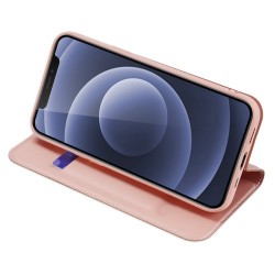 DUX DUCIS Skin Pro Series Folio Flip Card Holder Design Leather Cover Case with Stand for iPhone 13 6.1 inch - Pink DUX DUCIS Skin Pro Series Folio Flip Card Holder Design Leather Cover Case with Stand for iPhone 13 6.1 inch - Pink