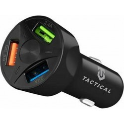 Tactical 3x USB Car Charger 7A - Black