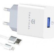 Tactical AR-30 USB-A QC 3.0 2,5A Lighting USB - White