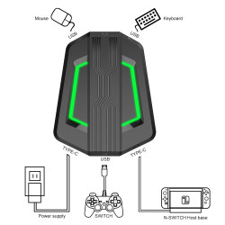 HXSJ P6 Keyboard Mouse Converter + A867 RGB Game Mouse + V100 One Hand Gaming Keyboard Set HXSJ P6 Keyboard Mouse Converter + A867 RGB Game Mouse + V100 One Hand Gaming Keyboard Set