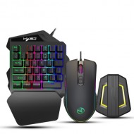 HXSJ P6 Keyboard Mouse Converter + A867 RGB Game Mouse + V100 One Hand Gaming Σετ Παιχνιδιού