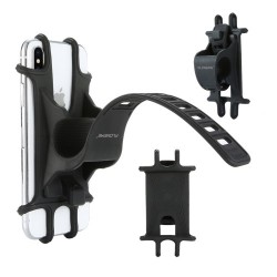 FLOVEME Bicycle Pull-type Silicone Phone Holder Bike Light Mount Bracket for 4-6.3 inch Phones