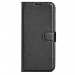 Θήκη Πορτοφόλι με Βάση Στήριξης (Όψη Δέρματος) για TCL 20R 5G - Μαύρο