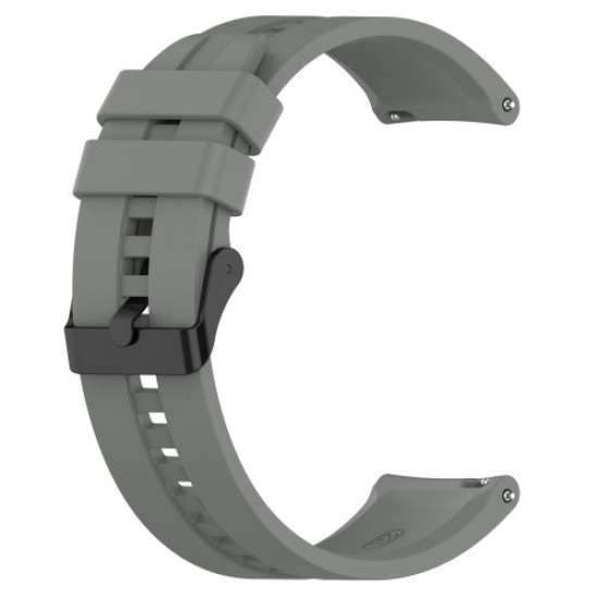 22mm Silicone Watch Strap Wristband with Steel Pin Buckle for Huawei Watch GT3/GT Runner - Grey Gadgets - Toys - Hobby