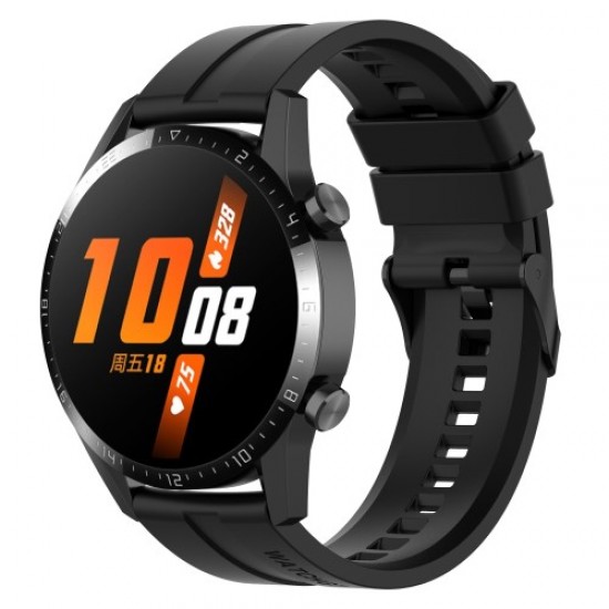 Μπρασελέ Σιλικόνης 22mm για Huawei Watch GT3/GT Runner - Μαύρο Gadgets - Παιχνίδια - Hobby