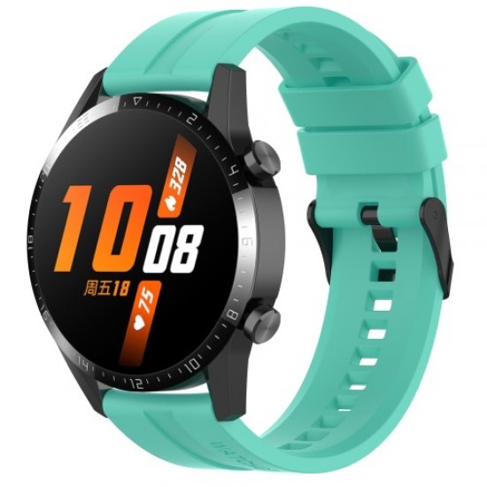22mm Silicone Watch Strap Wristband with Steel Pin Buckle for Huawei Watch GT3/GT Runner - Blue Gadgets - Toys - Hobby