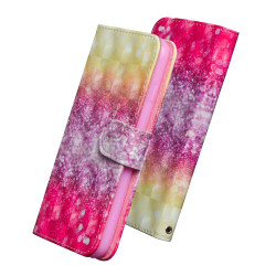 Light Spot Decor Pattern Printing Wallet PU Leather Phone Case with Strap for Realme C11 - Glitter