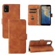 Stand Design Flip Phone Cover Skin-touch Wallet Magnetic Clasp Leather Case Phone Protective Cover for ZTE Blade A31 - Brown ZTE Cases Mobile