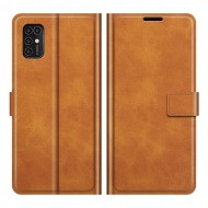 Magnetic Square Clasp Leather Wallet Stand Protective Case Cover for ZTE Blade V2020 Smart - Orange
