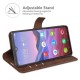 Magnetic Square Clasp Leather Wallet Stand Protective Case Cover for ZTE Blade V2020 Smart - Coffee ZTE Cases Mobile