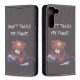 Magnetic Auto-absorbed Pattern Printing Leather Case Wallet Stand Phone Flip Cover for Samsung Galaxy S22 5G - Bear Samsung Cases Mobile