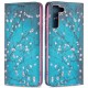 Funny Pattern Printing PU Leather Flip Wallet Case Stand Magnetic Auto-absorbed Protective Cover for Samsung Galaxy S22+ 5G - Plum Blossom Samsung Cases Mobile