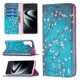 Funny Pattern Printing PU Leather Flip Wallet Case Stand Magnetic Auto-absorbed Protective Cover for Samsung Galaxy S22+ 5G - Plum Blossom Samsung Cases Mobile