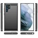 Brushed Surface TPU Case 1.8mm Ultra Thin Heat-Dissipated Carbon Fiber Texture Phone Protective Cover for Samsung Galaxy S22 Ultra 5G - Black Samsung Cases Mobile