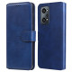 Drop-proof Wallet Stand PU Leather + TPU Full Protection Magnetic Clasp Phone Cover Case for Realme GT Neo2 - Blue Oppo Realme Cases Mobile