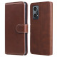 Drop-proof Wallet Stand PU Leather + TPU Full Protection Magnetic Clasp Phone Cover Case for Realme GT Neo2 - Brown Oppo Realme Cases Mobile